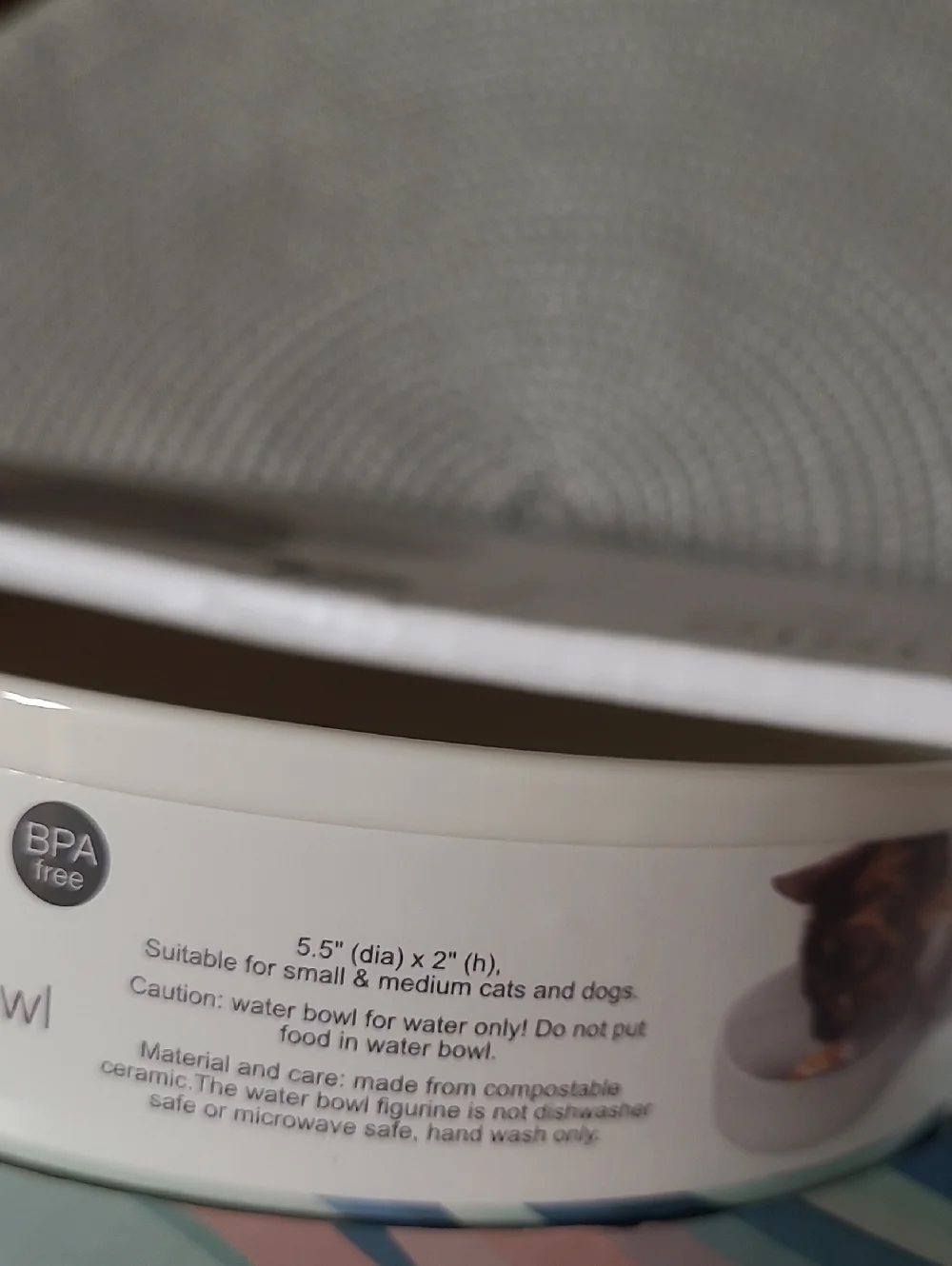 Kensie Ceramic Cat Water Bowl